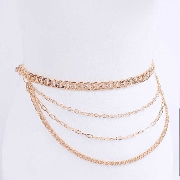 Diona j Accessories Plus Size Layer Chain Belt Gold Poshmark